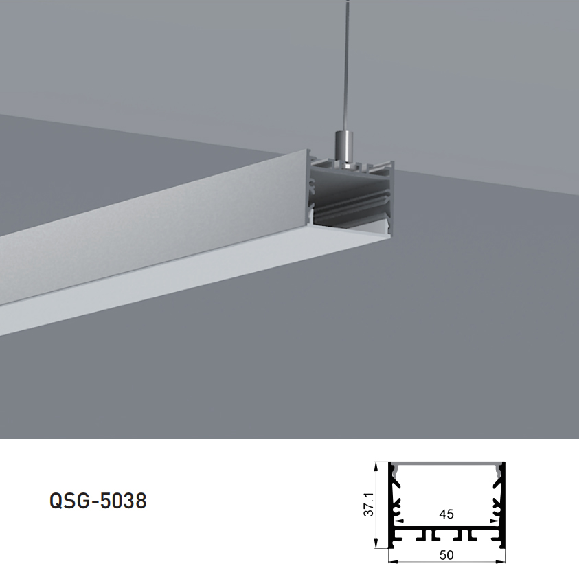 Suspended Light LED Diffuser Aluminum Channel For 45mm LED Strips Suspended Light LED Diffuser Aluminum Channel For 45mm LED Strips